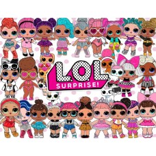 100LOLZ Foaie de zahar LOL SURPRISE DOLLS 29X20cm